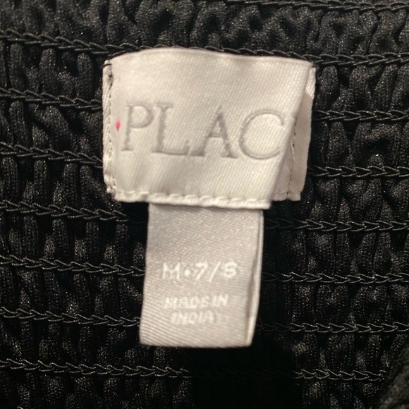 The Children's Place Tropical Leaf Print Woven Off Shoulder Girls Dress Sz 7/8 - Picture 2 of 7